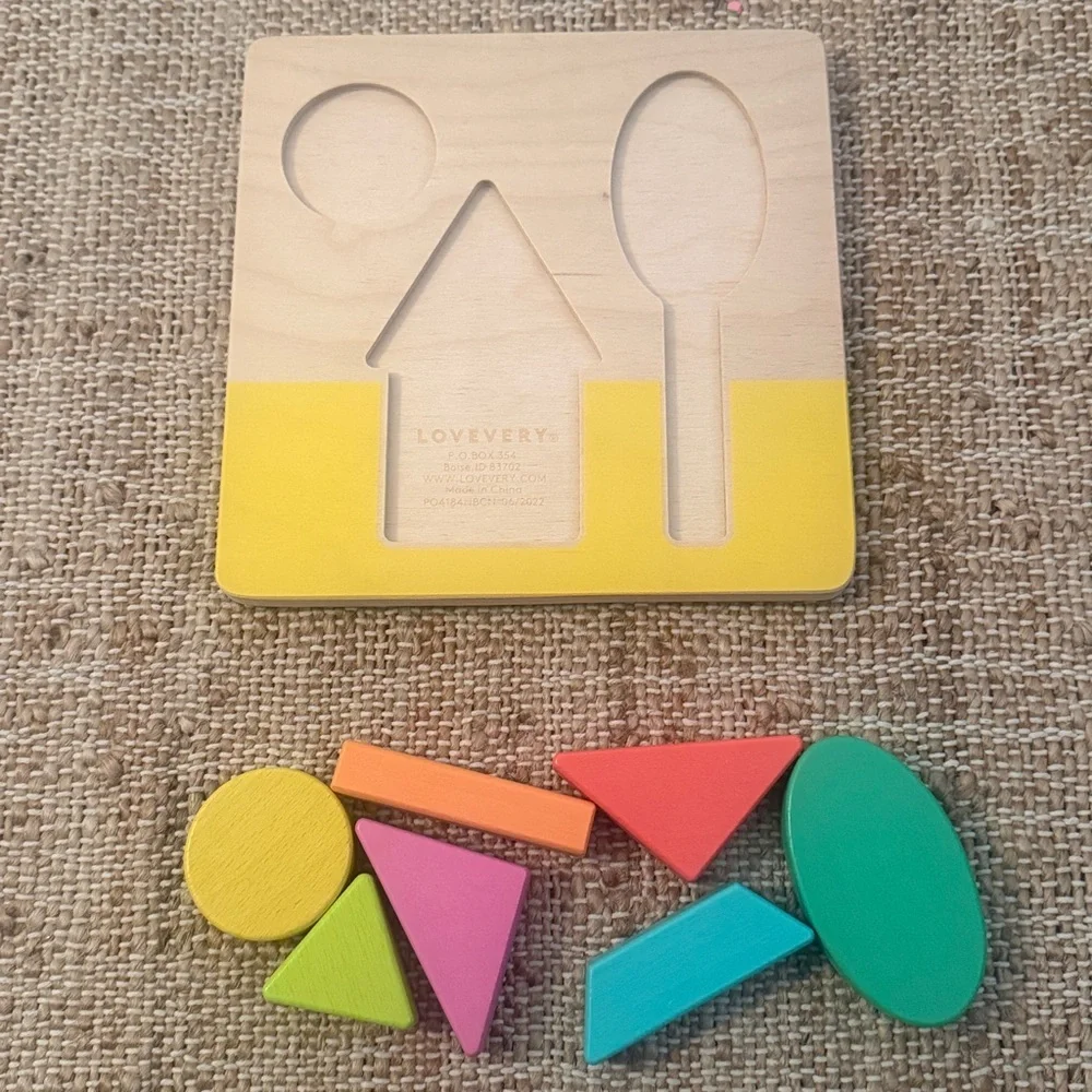 Lovevery Colorful Double Sided Wooden Puzzle for Kids The Helper Playkit